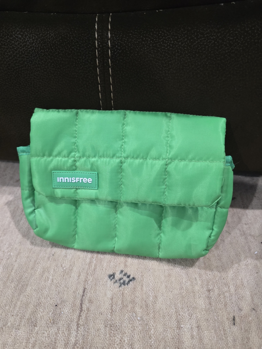 Innisfree Quilted Green Cosmetic Pouch